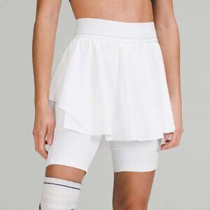 NWT Lululemon Court Rival High-Rise Tennis Skirt White size 6
